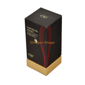 Custom Hat Style Black Single Perfume Cosmetic Paper Packaging Box Wooden Box factory customized