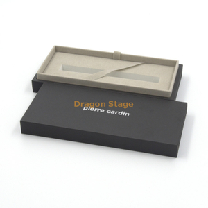 Hot Sale Black Matte Cardboard Paper Lid And Base Box With Stamping Logo