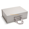 Luxury Custom Printing Logo Pink Black White Folding Paper Box With Ribbon