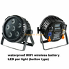 6pcs 9pcs 12pcs waterproof WIFI wireless battery powered LED par light for outdoor show event