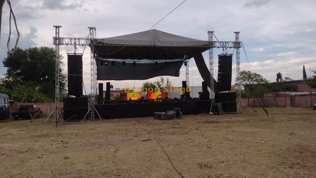 Custom Outdoor Booth Event Truss with Roof 8x6x6m with Speaker Wing Truss 3m