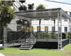 Aluminum Event Stage System With Roof Truss For Concert 32x20ft Panel 4x8ft Stage Height 0.8-1.20m 2 Stairs
