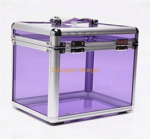 Transparent Acrylic Hard Event Portable Cosmetic Makeup Bag Cases