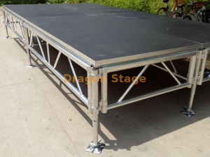 4x8ft Aluminum Assemble Adjustable Concert Portable Modular Event Stage Platform 17.08x6.1m