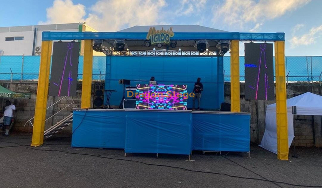 Small Outdoor Roof Dj Stage with Sound Truss 16x16x16ft