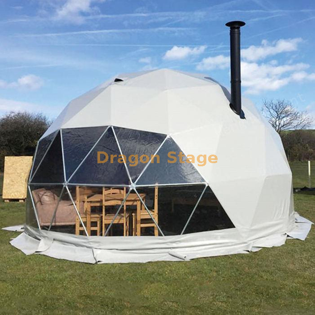 Steel Outdoor Hotel Party Dome Tent Camping House With Bathroom