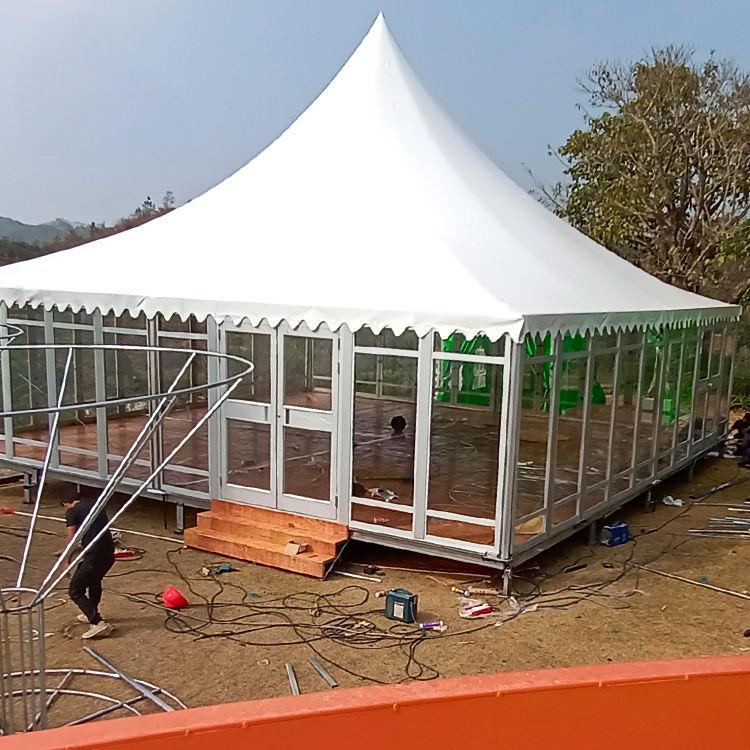 Event Tent with Glass Wall and Door