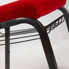 Red linen church iron chair, detachable and stacked church chair with connecting buckle, conference hall chair, church chair