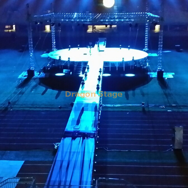 Round Outdoor Concert Music Stage with Lighting
