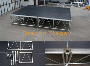 Aluminum Modular Event Stage Setup Platform with 2 Stairs 10x10m