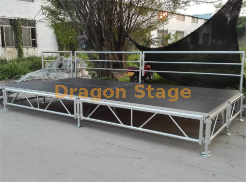 10x9m Aluminium Customized Design Stage With 2 Stairs 