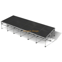7.32x2.44m Aluminum Moving Concert Collapsible Stage with 2 Stairs