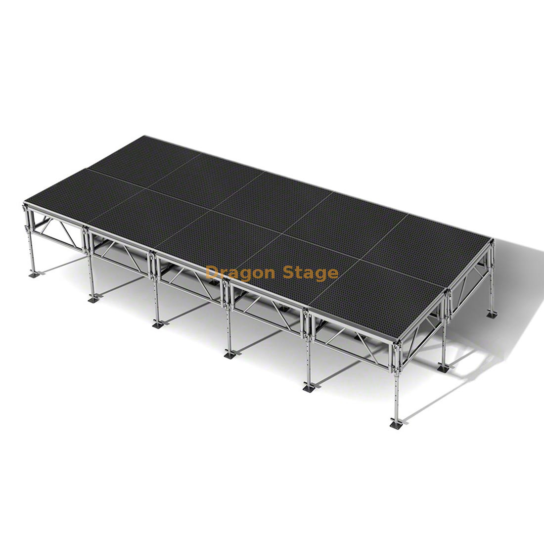  Aluminum Assemble Adjustable Concert Portable Modular Event Stage Platform 6.1x2.44m Height 0.6-1m with 2 Stairs