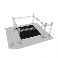 Professional 8x8x6m Aluminum Mobile Stage Truss System with 2m Line Array Speaker Wings