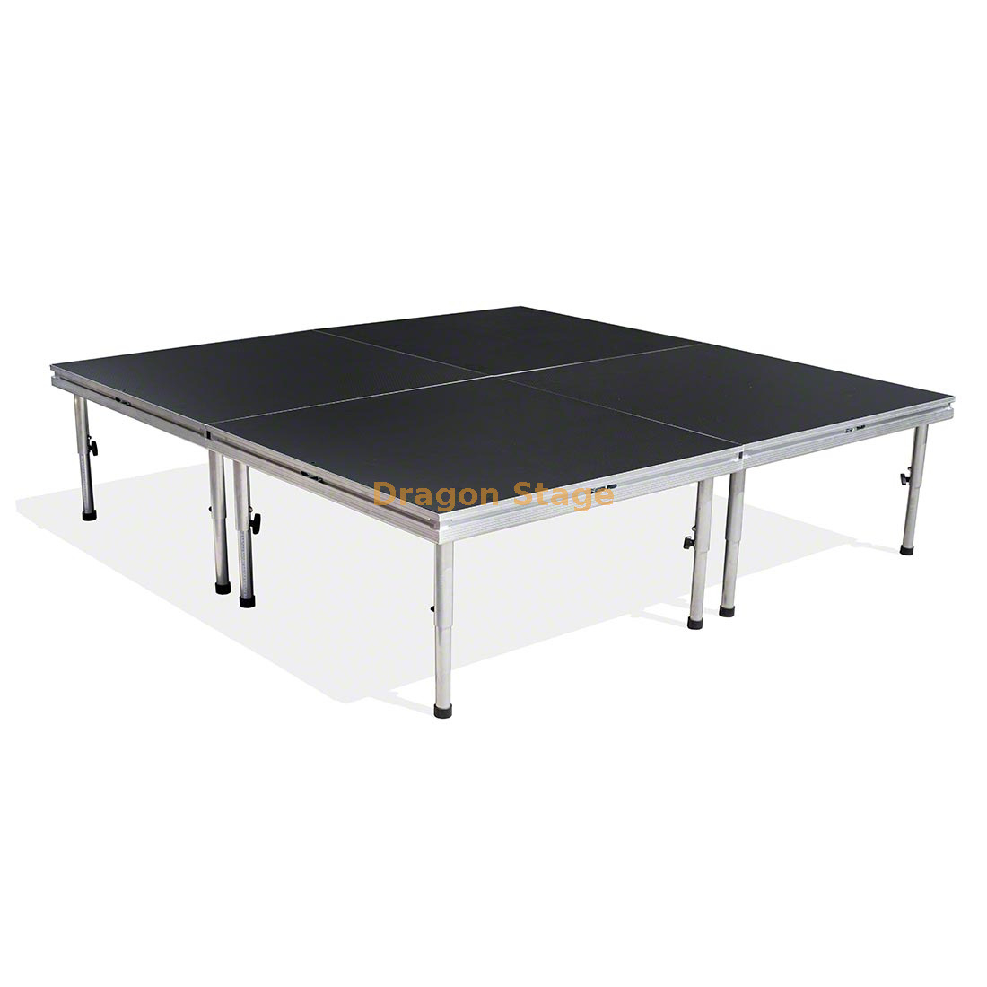 8' x 8' Aluminum Mobile Quick Stage System - Adjustable Height Portable Performance Platform
