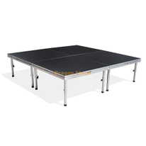 8' x 8' Aluminum Mobile Quick Stage System - Adjustable Height Portable Performance Platform
