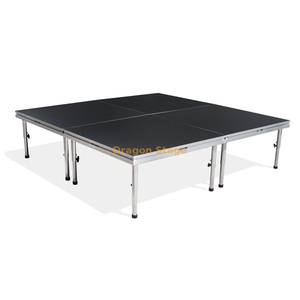 8' x 8' Aluminum Mobile Quick Stage System - Adjustable Height Portable Performance Platform