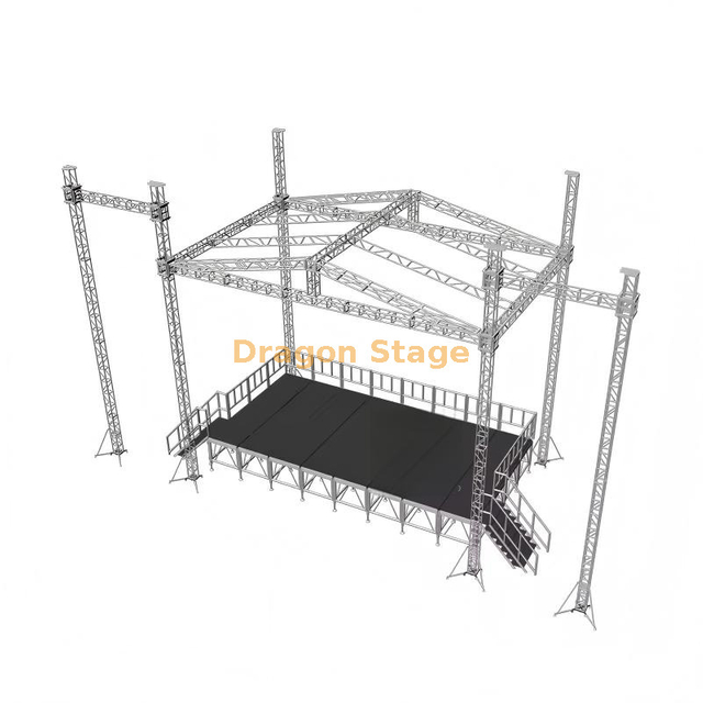 15x9x11m Professional Concert Roof Stage System with 15m Speaker Towers