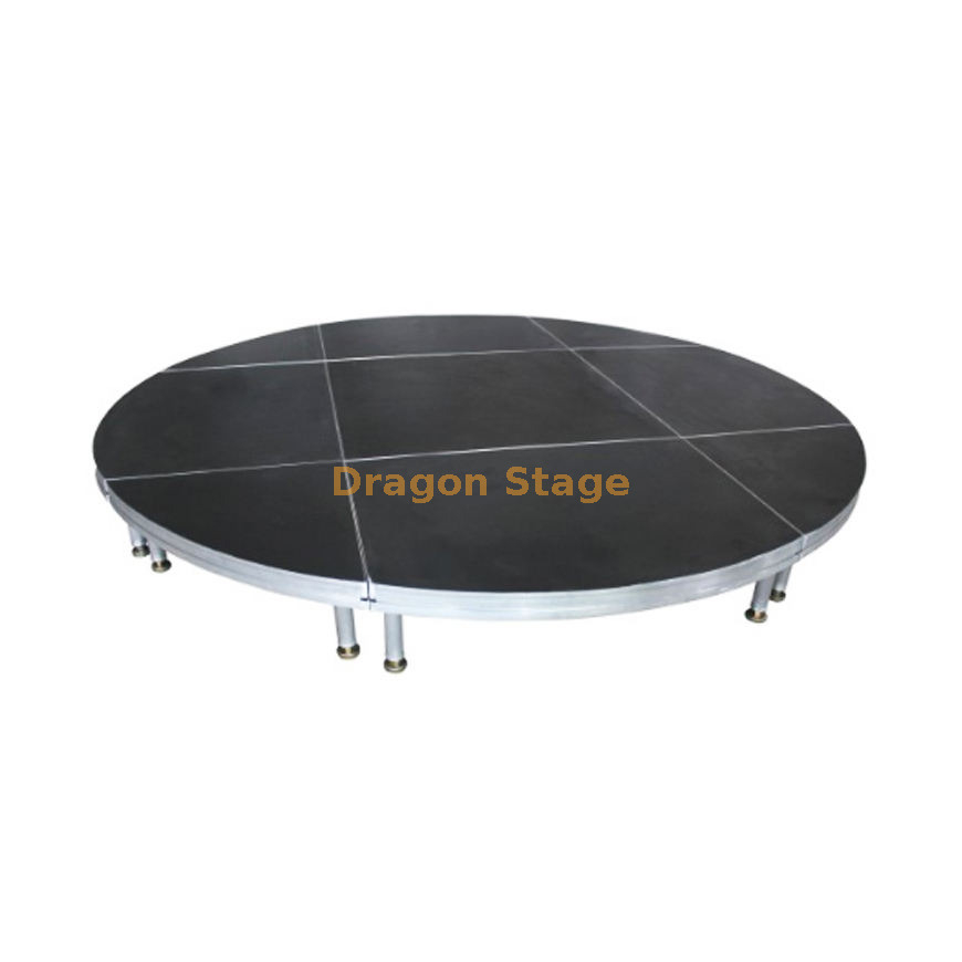 2.5m / 3m Diameter Quick-Lock Round Stage (0.3m Height, Portable Circular Platform)