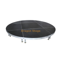 2.5m / 3m Diameter Quick-Lock Round Stage (0.3m Height, Portable Circular Platform)