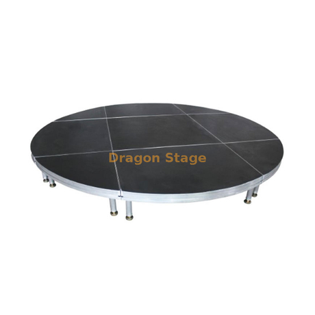2.5m / 3m Diameter Quick-Lock Round Stage (0.3m Height, Portable Circular Platform)