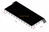 Outdoor Mobile Concert Stage Music Scene Nightclub DJ Booth Lighting Truss Stage 13.42x6.1m