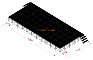 Outdoor Mobile Concert Stage Music Scene Nightclub DJ Booth Lighting Truss Stage 13.42x6.1m