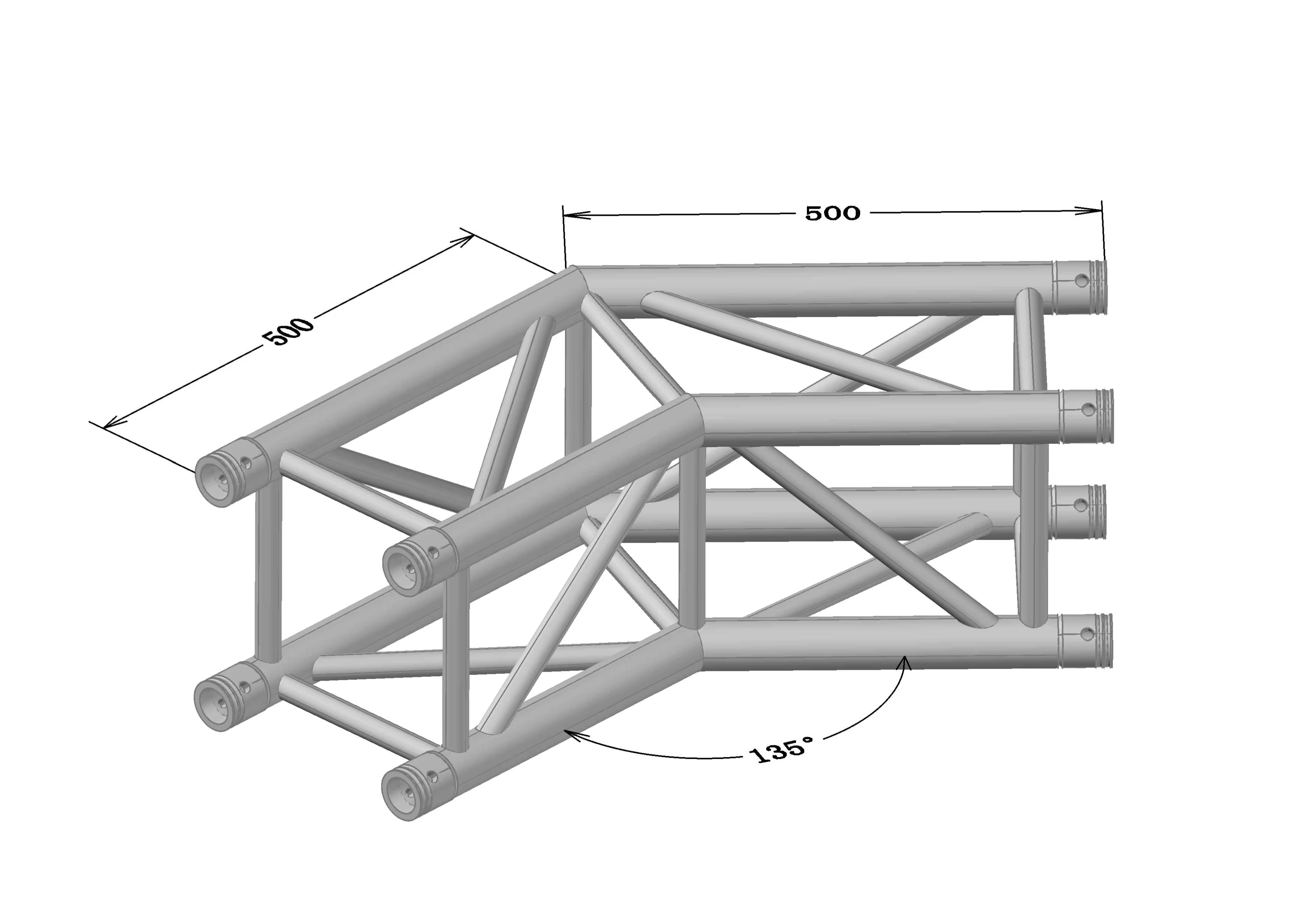 2-Way Custom Angle Truss Corner