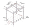 Aluminum Dj Roof Frame Truss for Wedding Stage 7x4x8m