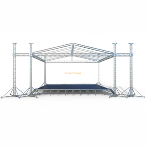 Aluminum Stage Truss Roof for Pro Lights 12x10x8m 6pillar with 2m for Hanging Speakers