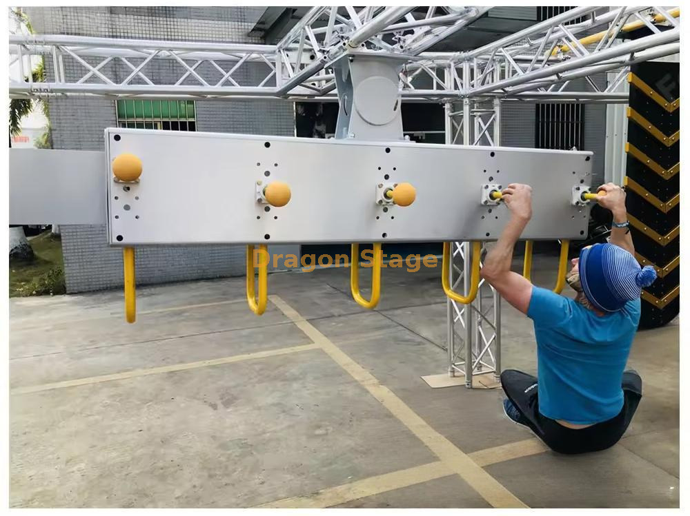 Ninja Traverse Boxes with Monkey Bar