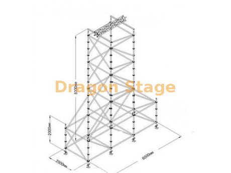 8.3m Heavy Duty Layher Truss Tower System for Line Array Sound & Lighting