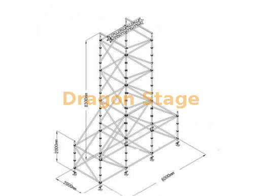 8.3m Heavy Duty Layher Truss Tower System for Line Array Sound & Lighting