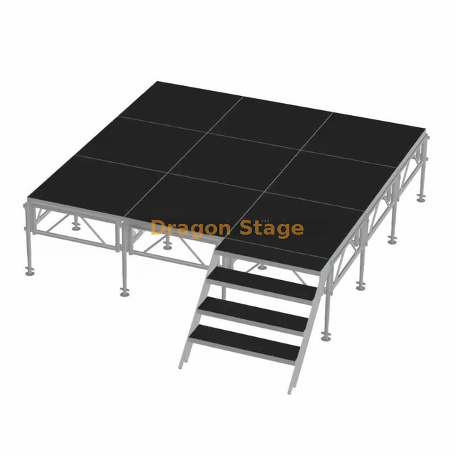 Custom Single Outdoor Simple Church Stage Designs 3.66x3.66m Height 0.4-0.8m