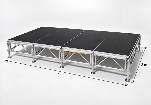 Concert Modular Truss Portable Stage Platform 4x2m with 2 Stairs