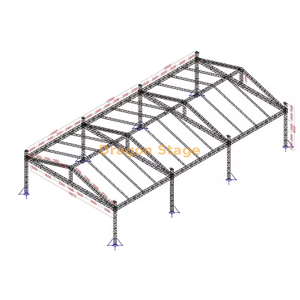 18x36x8m Heavy-Duty Aluminum Outdoor Event Roof Truss System - 8m High Triple-Grid Stadium Stage Structure