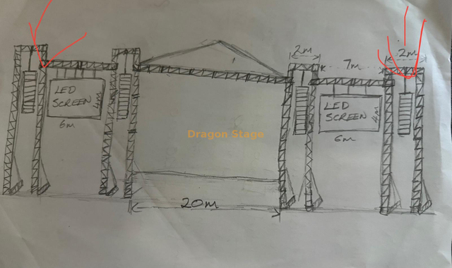 20x12x11m Outdoor Led And Sound Roof Truss Stage