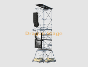 10m Ringlock Line Array and LED Screen Suspension Tower with 4 Working Platforms and Ballast