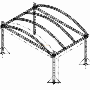 13x8x7m Professional Aluminum Arched Roof Concert Stage