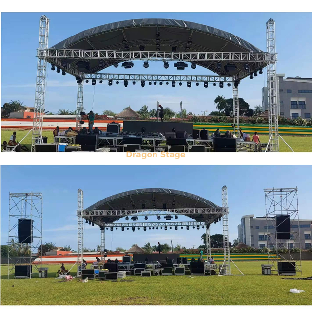 16x12x8m Curved Roofing Stage Truss System