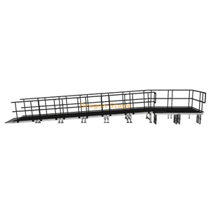 10.30x1.63m Straight Aluminum Stage Production Loading Ramp for Road Cases & AV Equipment