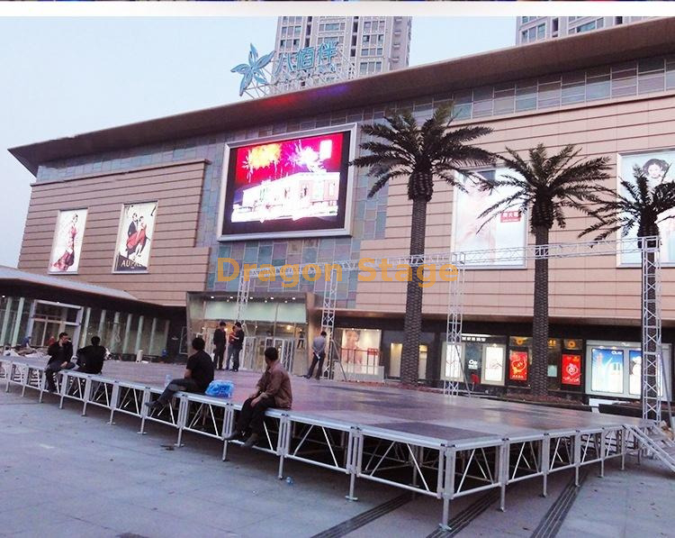4x4 Aluminum Portable Modular Stage Platform 14.64x7.32m