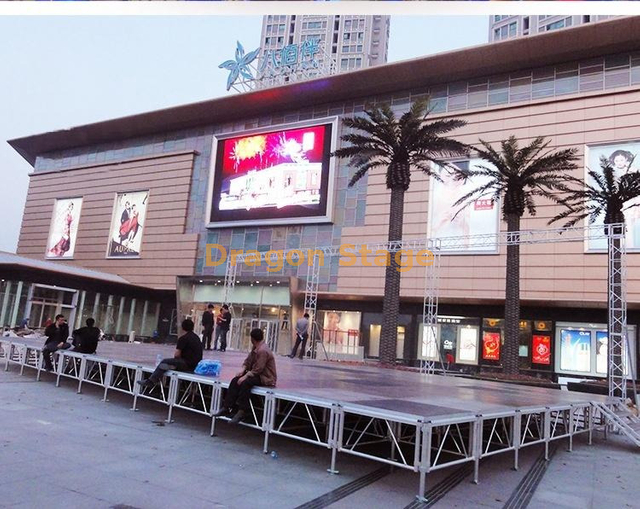 4x4 Aluminum Portable Modular Stage Platform 14.64x7.32m