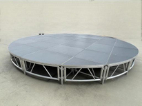 Aluminum Portable Modular Red Plywood Arena Round Stage 6m Diameter 