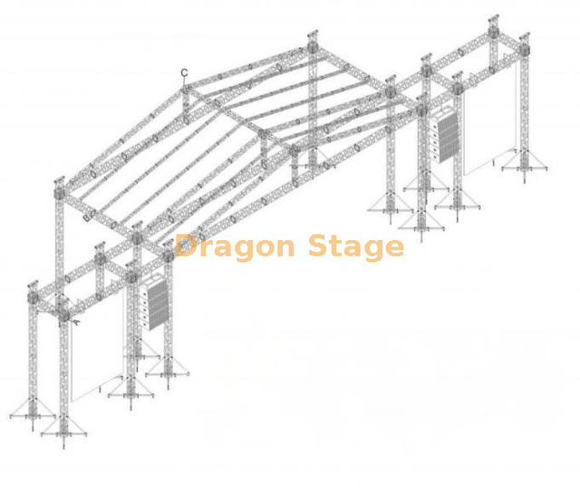 Large Concert Stage Truss 24x10x8m