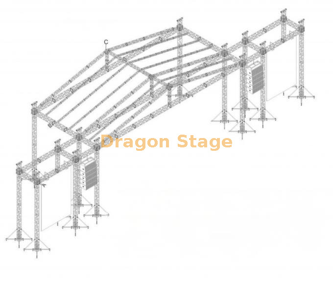 Large Concert Stage Truss 24x10x8m