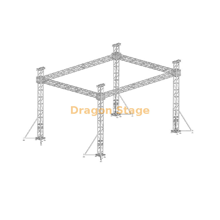 Aluminum Alloy LED Screen Spigot Truss System 8x8x6m for Outdoor Concert 