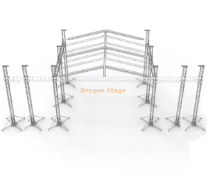 12x12x9m Outdoor Roof Stage with Led Screen 5m And Line Array Truss 1.5m