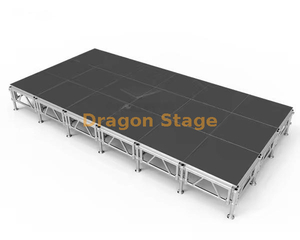 Aluminum Mobile Concert Event Portable Stage with Stairs 7.32x3.66m 0.4-0.8m High