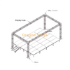 Aluminum Adjustable Height Outdoor Event Stage Truss 5x7x4.5m